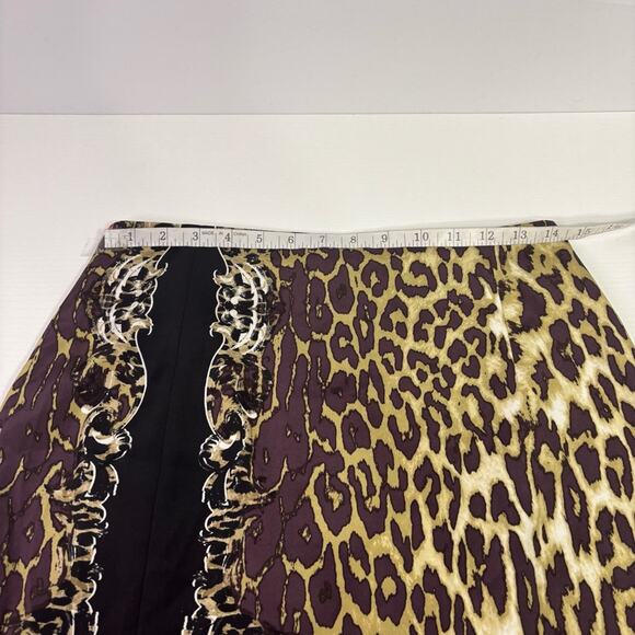 Elie Tahari Funky Tan and Brown Animal Print Pencil Skirt Size 8 KK0702 - Picture 5 of 8